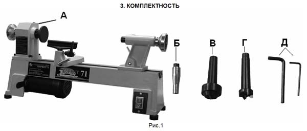 Комплект поставки токарного верстата Корвет-71